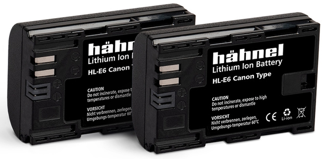 HAHNEL<br/>BATTERIE COMPATIBLE CANON LP-E6 TWIN