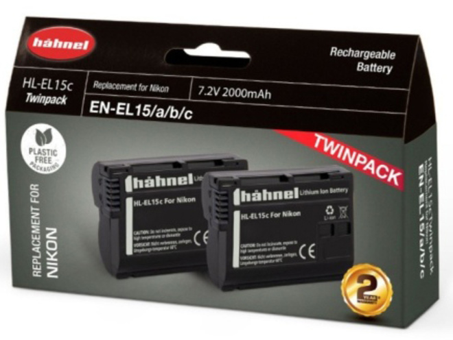 HAHNEL<br/>BIPACK BATTERIE COMPATIBLE EN-EL15