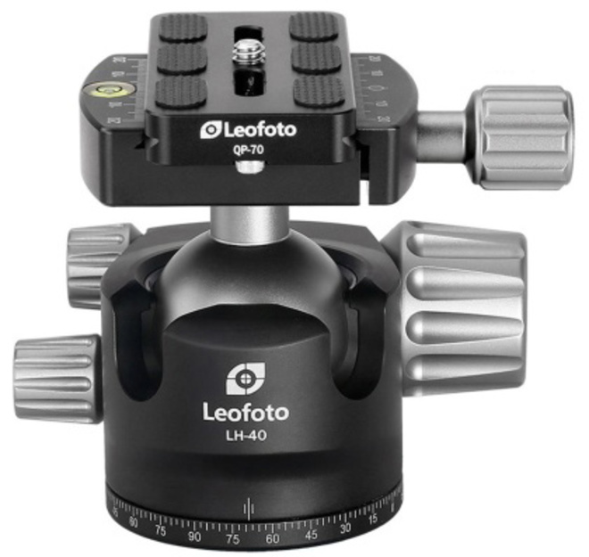 LEOFOTO<br/>ROTULE LH-40 + PLATEAU QP-70
