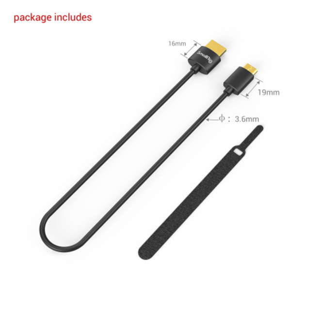 SMALLRIG<br/>3040 - CABLE HDMI 4K C TO A 35CM
