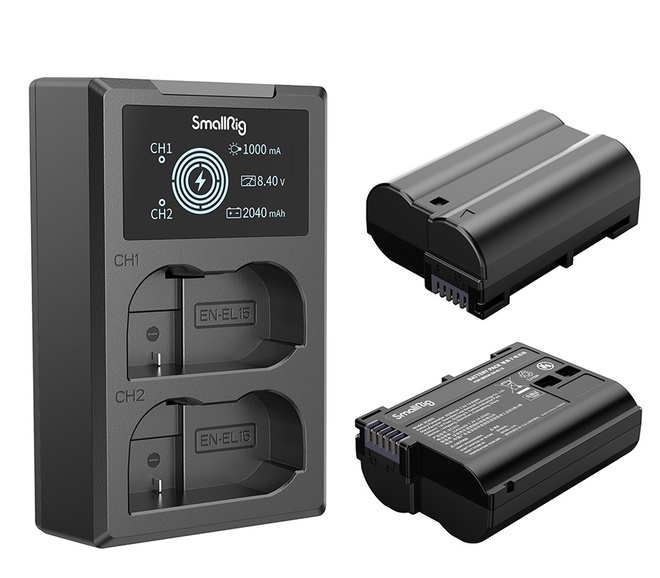 FEELWORLD<br/>SMALLRIG 3820 BATTERIE+CHARGEUR EN-EL15