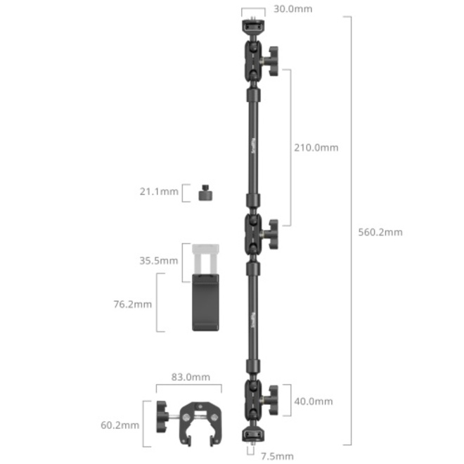 SMALLRIG<br/>4766 - BRAS MAGIQUE AVEC PINCE CRABE