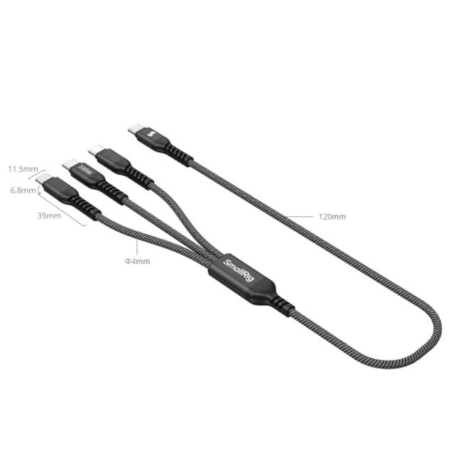 SMALLRIG<br/>5079 - CABLE ALIMENTATION USB-C 3 EN 1