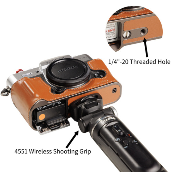 SMALLRIG<br/>5670 - DEMI ETUI CUIR MARRON XT30