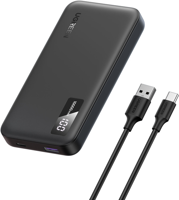 UGREEN<br/>powerbank 10000mah usbc+usba indic led