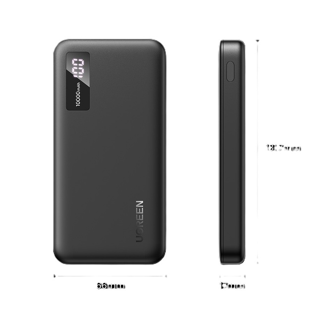 UGREEN<br/>powerbank 10000mah usbc+usba indic led