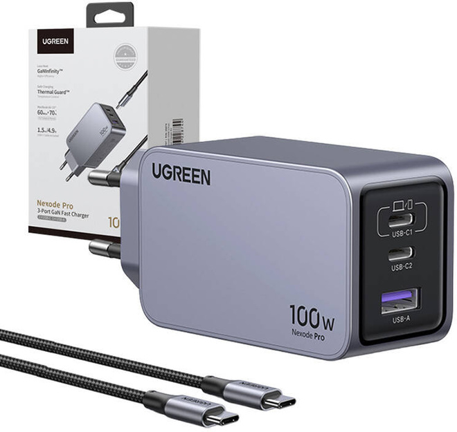 UGREEN<br/>charg sect 100w 4 port gan + cable usb/c
