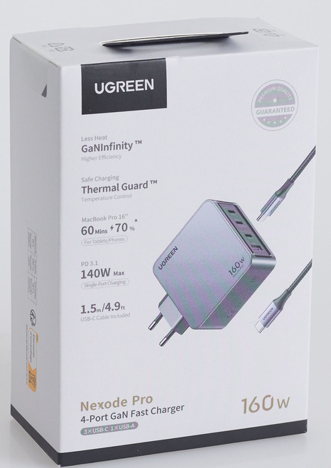 UGREEN<br/>charg sect 160w 4 port gan + cable usb/c