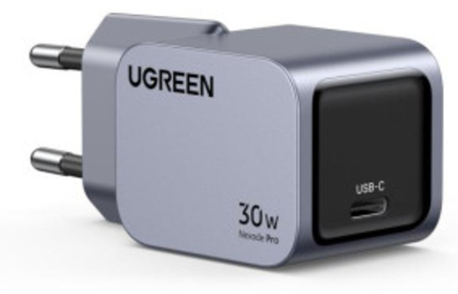 UGREEN<br/>chargeur secteur gan usb-c 30w gris