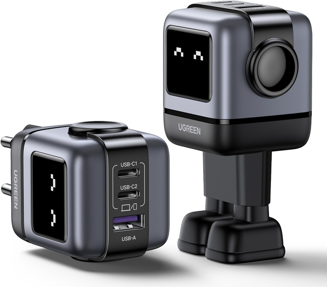 UGREEN<br/>charg sect robot gan 3 ports 65w gris