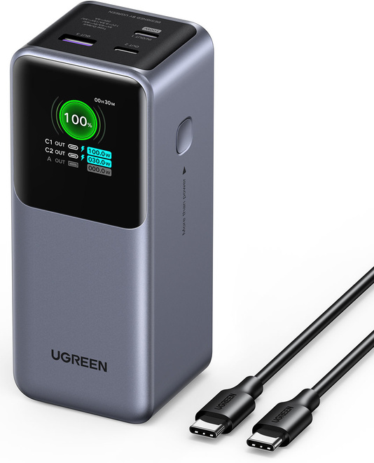 UGREEN<br/>powerbank 20000mah 2 c+1 a indic led