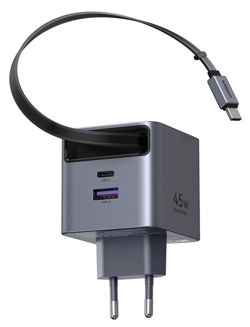 UGREEN<br/>charg sect 45w 2 port + usb/c retractabl