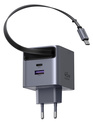 UGREEN<br/>charg sect 45w 2 port + usb/c retractabl