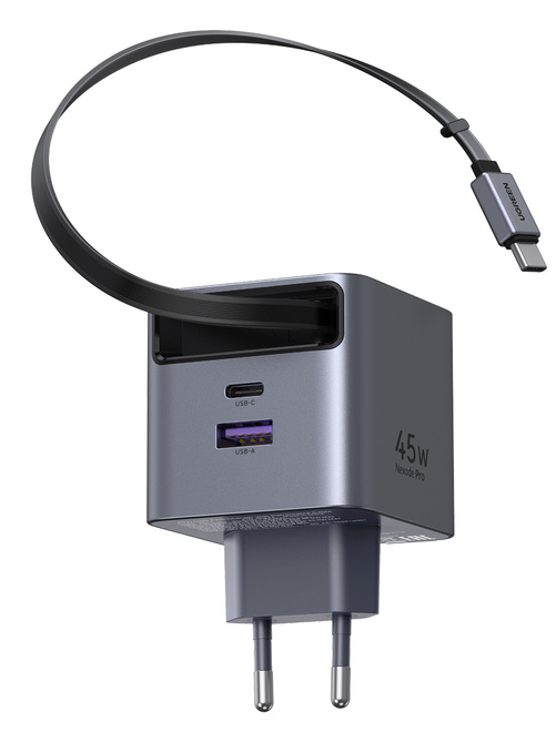 UGREEN<br/>charg sect 65w 2 port + usb/c retractabl
