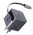 UGREEN<br/>charg sect 65w 2 port + usb/c retractabl