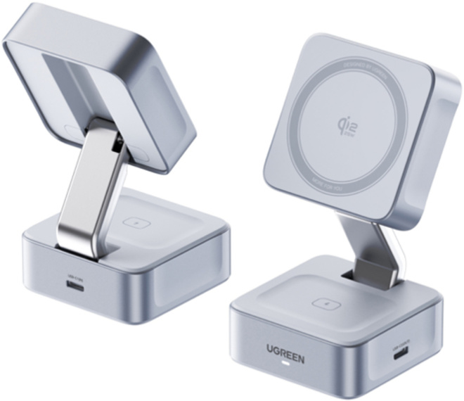 UGREEN<br/>station de charge 2 en 1 qi2.2 25w