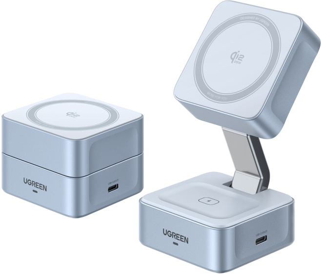UGREEN<br/>station de charge 2 en 1 qi2.2 25w