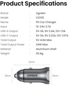 UGREEN<br/>chargeur voiture usb-c + usb-a 30w