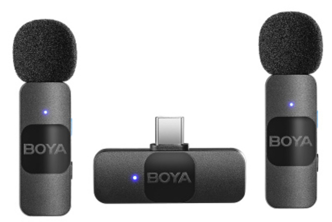 BOYA<br/>BY-V20 V2 MICRO SANS FIL POUR USB-C 2X