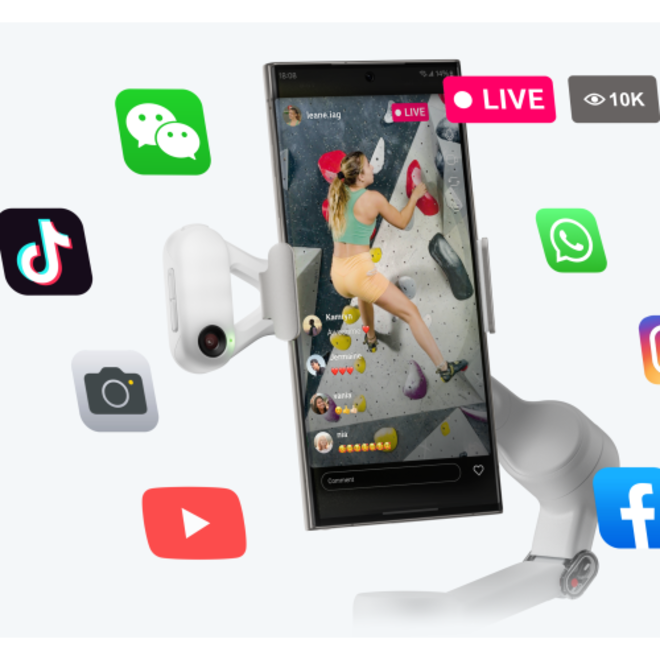INSTA360<br/>STABILISATEUR FLOW 2 IA TRACKER GRIS