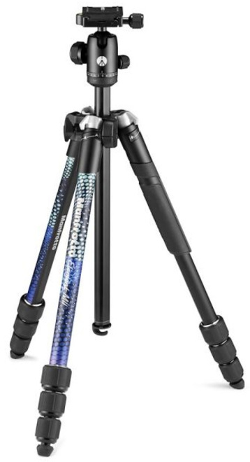 MANFROTTO<br/>TREPIED MKELMII4 ELEMENT TRAVELLER BLEU