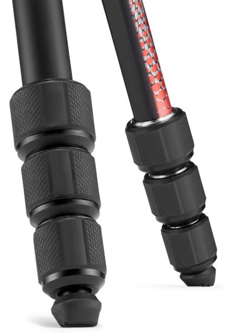 MANFROTTO<br/>TREPIED MKELMII4 ELEMENT TRAVELLER ROUGE