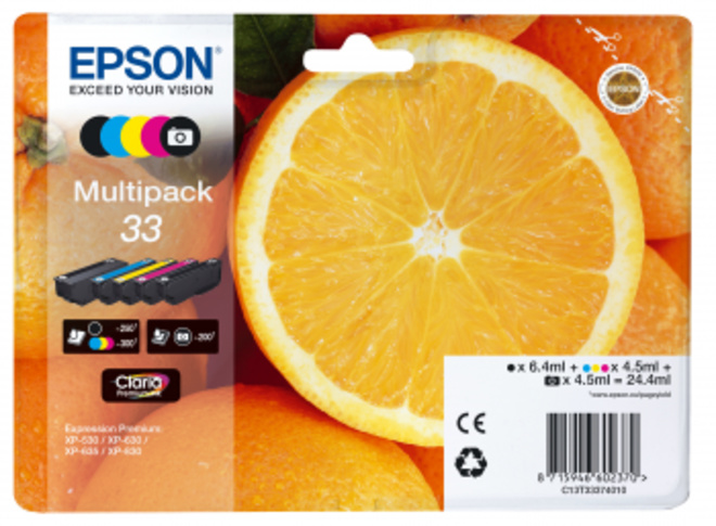 EPSON<br/>pack5 cart orange pr XP540 645.