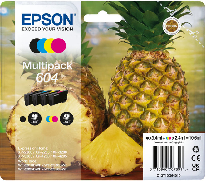 EPSON<br/>ananas multipack 4 colours 604 blister.