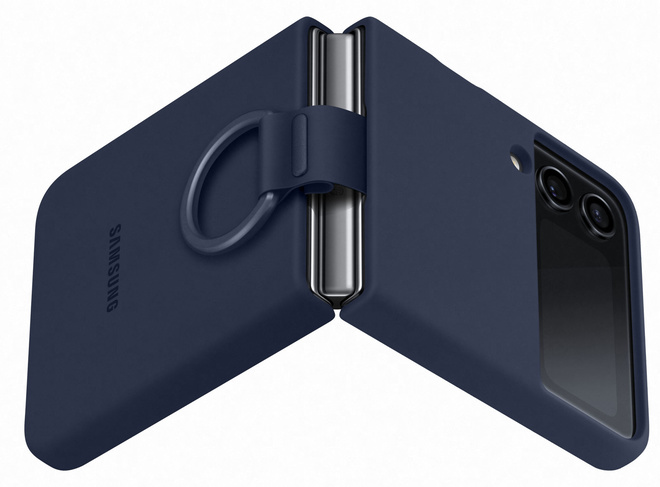 SAMSUNG<br/>coque avec anneau bleu p/galaxy z flip 4