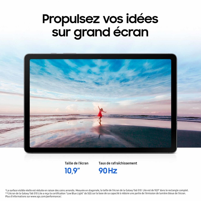 SAMSUNG INFORMATIQUE<br/>galaxy tab s10 lite.6gb.128gb.wifi.gray.