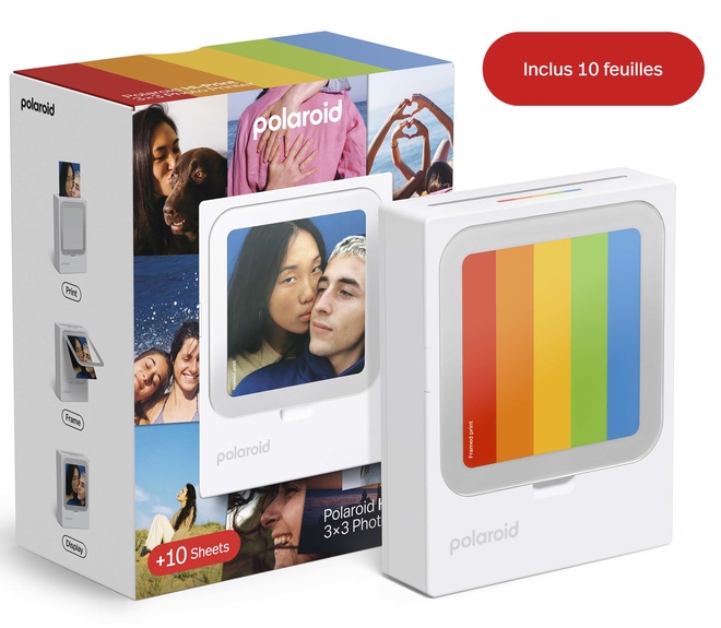 POLAROID<br/>HI PRINT 3X3 + 10 FEUILLES